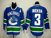 Vancouver Canucks #3 Bieksa with A Patch Blue Jerseys,baseball caps,new era cap wholesale,wholesale hats