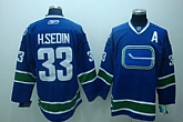 Vancouver Canucks #33 H.Sedin Blue 3rd Jerseys,baseball caps,new era cap wholesale,wholesale hats