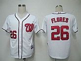 Washington Nationals #26 Flores White Cool Base Jerseys,baseball caps,new era cap wholesale,wholesale hats