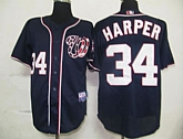 Washington Nationals #34 Harper Dark blue Jerseys,baseball caps,new era cap wholesale,wholesale hats