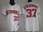 Washington Nationals #37 Strasburg white Jerseys,baseball caps,new era cap wholesale,wholesale hats