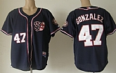 Washington Nationals #47 Gio Gonzolez Blue Jerseys,baseball caps,new era cap wholesale,wholesale hats