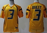 West Virginia Mountaineers #3 Stedman Bailey Yellow Jerseys,baseball caps,new era cap wholesale,wholesale hats