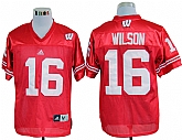 Wisconsin Badgers #16 Russell Wilson Red NCAA Jerseys,baseball caps,new era cap wholesale,wholesale hats