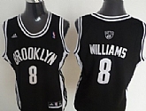 Women's Brooklyn Nets #8 Deron Williams Black Jerseys