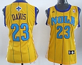 Women's Charlotte Hornets #23 Anthony Davis Revolution 30 Swingman Yellow Jerseys