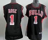 Women's Chicago Bulls #1 Derek Rose Revolution 30 Swingman Vibe Black Fashion Jerseys,baseball caps,new era cap wholesale,wholesale hats