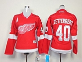 Women's Detroit Red Wings #40 Henrik Zetterberg Red Jerseys,baseball caps,new era cap wholesale,wholesale hats