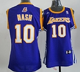 Women's Los Angeles Lakers #10 Steve Nash Revolution 30 Swingman Purple Jerseys,baseball caps,new era cap wholesale,wholesale hats