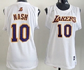 Women's Los Angeles Lakers #10 Steve Nash Revolution 30 Swingman White Jerseys,baseball caps,new era cap wholesale,wholesale hats