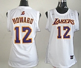 Women's Los Angeles Lakers #12 Dwight Howard Revolution 30 Swingman White Jerseys,baseball caps,new era cap wholesale,wholesale hats