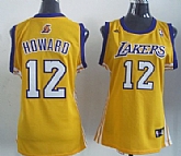 Women's Los Angeles Lakers #12 Dwight Howard Revolution 30 Swingman Yellow Jerseys,baseball caps,new era cap wholesale,wholesale hats