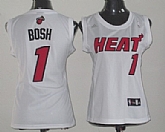 Women's Miami Heat #1 Chris Bosh Revolution 30 Swingman White Jerseys,baseball caps,new era cap wholesale,wholesale hats