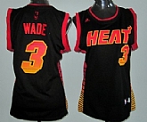 Women's Miami Heat #3 Dwyane Wade Revolution 30 Swingman Vibe Black Fashion Jerseys,baseball caps,new era cap wholesale,wholesale hats