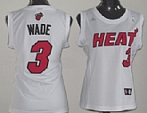 Women's Miami Heat #3 Dwyane Wade Revolution 30 Swingman White Jerseys,baseball caps,new era cap wholesale,wholesale hats