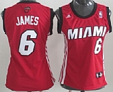 Women's Miami Heat #6 LeBron James Revolution 30 Swingman Red Jerseys,baseball caps,new era cap wholesale,wholesale hats