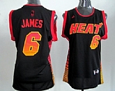 Women's Miami Heat #6 LeBron James Revolution 30 Swingman Vibe Black Fashion Jerseys,baseball caps,new era cap wholesale,wholesale hats