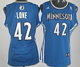 Women's Minnesota Timberwolves #42 Kevin Love Revolution 30 Swingman Blue Jerseys,baseball caps,new era cap wholesale,wholesale hats