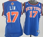Women's New York Knicks #17 Jeremy Lin Revolution 30 Swingman Blue Jerseys,baseball caps,new era cap wholesale,wholesale hats