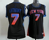 Women's New York Knicks #7 Carmelo Anthony Revolution 30 Swingman Vibe Black Fashion Jerseys,baseball caps,new era cap wholesale,wholesale hats