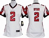 Women's Nike Atlanta Falcons #2 Matt Ryan White Game Team Jerseys,baseball caps,new era cap wholesale,wholesale hats