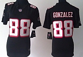 Women's Nike Atlanta Falcons #88 Tony Gonzalez Black Game Jerseys,baseball caps,new era cap wholesale,wholesale hats