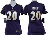 Women's Nike Baltimore Ravens #20 Ed Reed Purple Game Team Jerseys,baseball caps,new era cap wholesale,wholesale hats