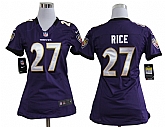 Women's Nike Baltimore Ravens #27 Ray Rice Purple Team Jerseys,baseball caps,new era cap wholesale,wholesale hats