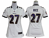 Women's Nike Baltimore Ravens #27 Ray Rice White Game Team Jerseys,baseball caps,new era cap wholesale,wholesale hats
