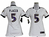 Women's Nike Baltimore Ravens #5 Joe Flacco White Game Team Jerseys,baseball caps,new era cap wholesale,wholesale hats