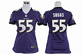 Women's Nike Baltimore Ravens #55 Terrell Suggs Purple Game Team Jerseys,baseball caps,new era cap wholesale,wholesale hats