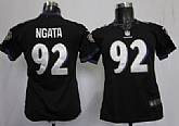 Women's Nike Baltimore Ravens #92 Haloti Ngata Black Game Team Jerseys,baseball caps,new era cap wholesale,wholesale hats
