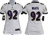 Women's Nike Baltimore Ravens #92 Haloti Ngata White Game Team Jerseys,baseball caps,new era cap wholesale,wholesale hats
