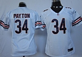 Women's Nike Chicago Bears #34 Walter Payton White Game Team Jerseys,baseball caps,new era cap wholesale,wholesale hats