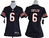 Women's Nike Chicago Bears #6 Jay Cutler Blue Game Team Jerseys,baseball caps,new era cap wholesale,wholesale hats