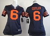 Women's Nike Chicago Bears #6 Jay Cutler Blue With Orange Game Jerseys,baseball caps,new era cap wholesale,wholesale hats