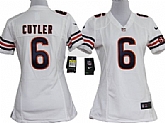 Women's Nike Chicago Bears #6 Jay Cutler White Game Team Jerseys,baseball caps,new era cap wholesale,wholesale hats