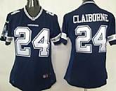 Women's Nike Dallas Cowboys #24 Morris Claiborne Blue Team Jerseys,baseball caps,new era cap wholesale,wholesale hats