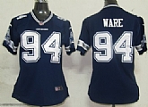 Women's Nike Dallas Cowboys #94 DeMarcus Ware Blue Team Jerseys,baseball caps,new era cap wholesale,wholesale hats