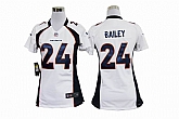 Women's Nike Denver Broncos #24 Champ Bailey White Game Team Jerseys,baseball caps,new era cap wholesale,wholesale hats