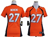 Women's Nike Denver Broncos #27 Moreno Orange Game Team Jerseys,baseball caps,new era cap wholesale,wholesale hats