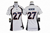 Women's Nike Denver Broncos #27 Moreno White Game Team Jerseys,baseball caps,new era cap wholesale,wholesale hats