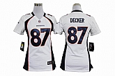 Women's Nike Denver Broncos #87 Eric Decker White Game Team Jerseys,baseball caps,new era cap wholesale,wholesale hats
