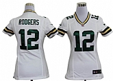 Women's Nike Green Bay Packers #12 Aaron Rodgers White Game Team Jerseys,baseball caps,new era cap wholesale,wholesale hats