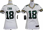 Women's Nike Green Bay Packers #18 Randall Cobb White Game Jerseys,baseball caps,new era cap wholesale,wholesale hats