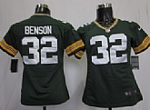 Women's Nike Green Bay Packers #32 Cedric Benson Green Game Jerseys,baseball caps,new era cap wholesale,wholesale hats