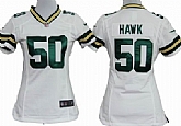 Women's Nike Green Bay Packers #50 A.J. Hawk White Game Team Jerseys,baseball caps,new era cap wholesale,wholesale hats
