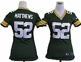 Women's Nike Green Bay Packers #52 Clay Matthews Green Team Jerseys,baseball caps,new era cap wholesale,wholesale hats