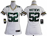 Women's Nike Green Bay Packers #52 Clay Matthews White Game Team Jerseys,baseball caps,new era cap wholesale,wholesale hats