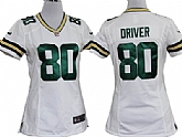 Women's Nike Green Bay Packers #80 Donald Driver White Game Team Jerseys,baseball caps,new era cap wholesale,wholesale hats